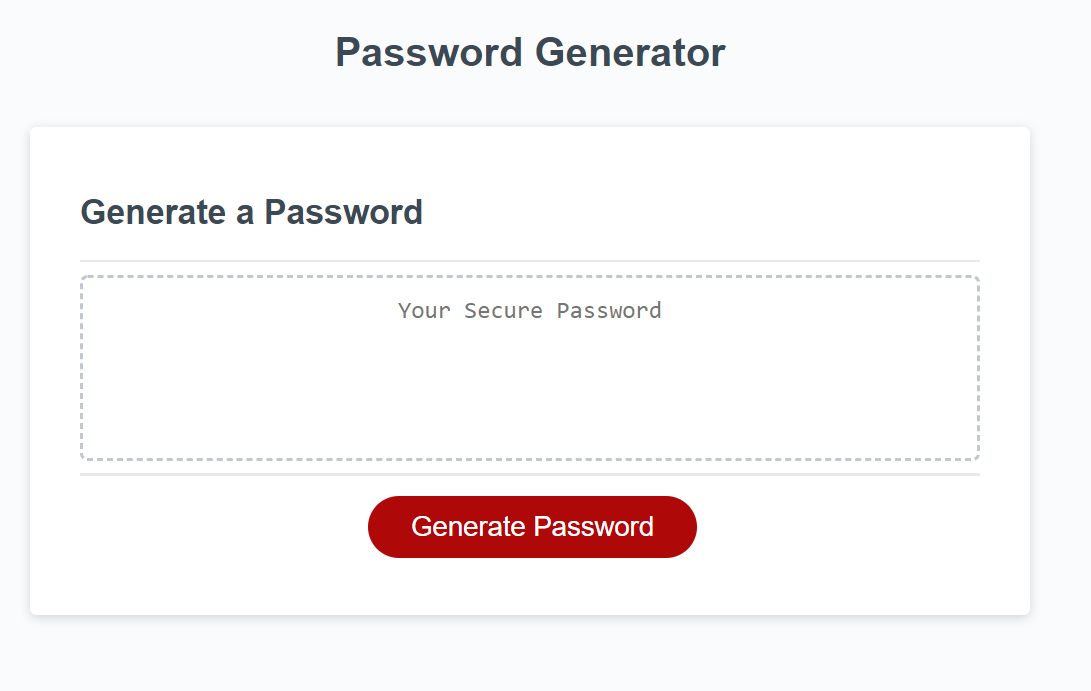 Password Generator